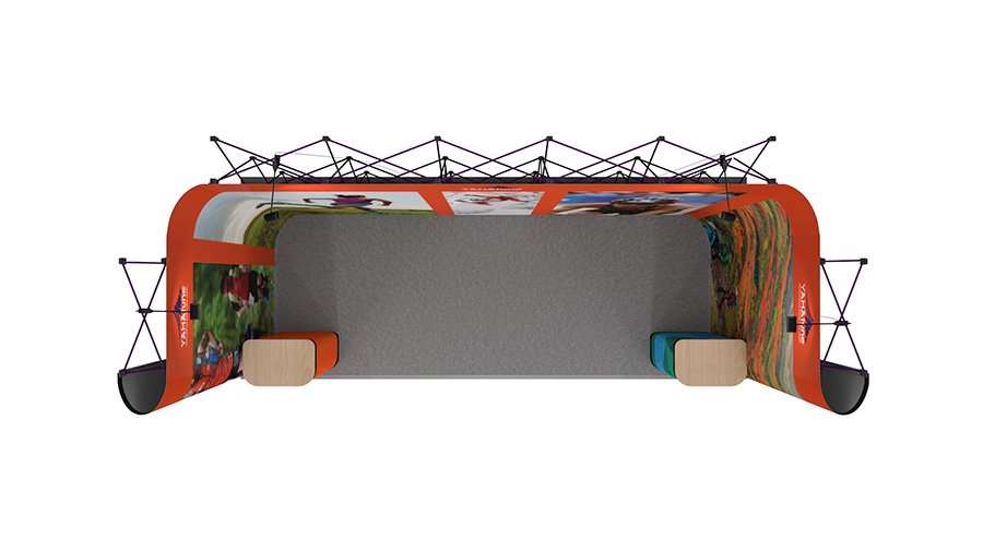 Top View of 5m x 2m U-Shaped Linked Pop Up Display Stand